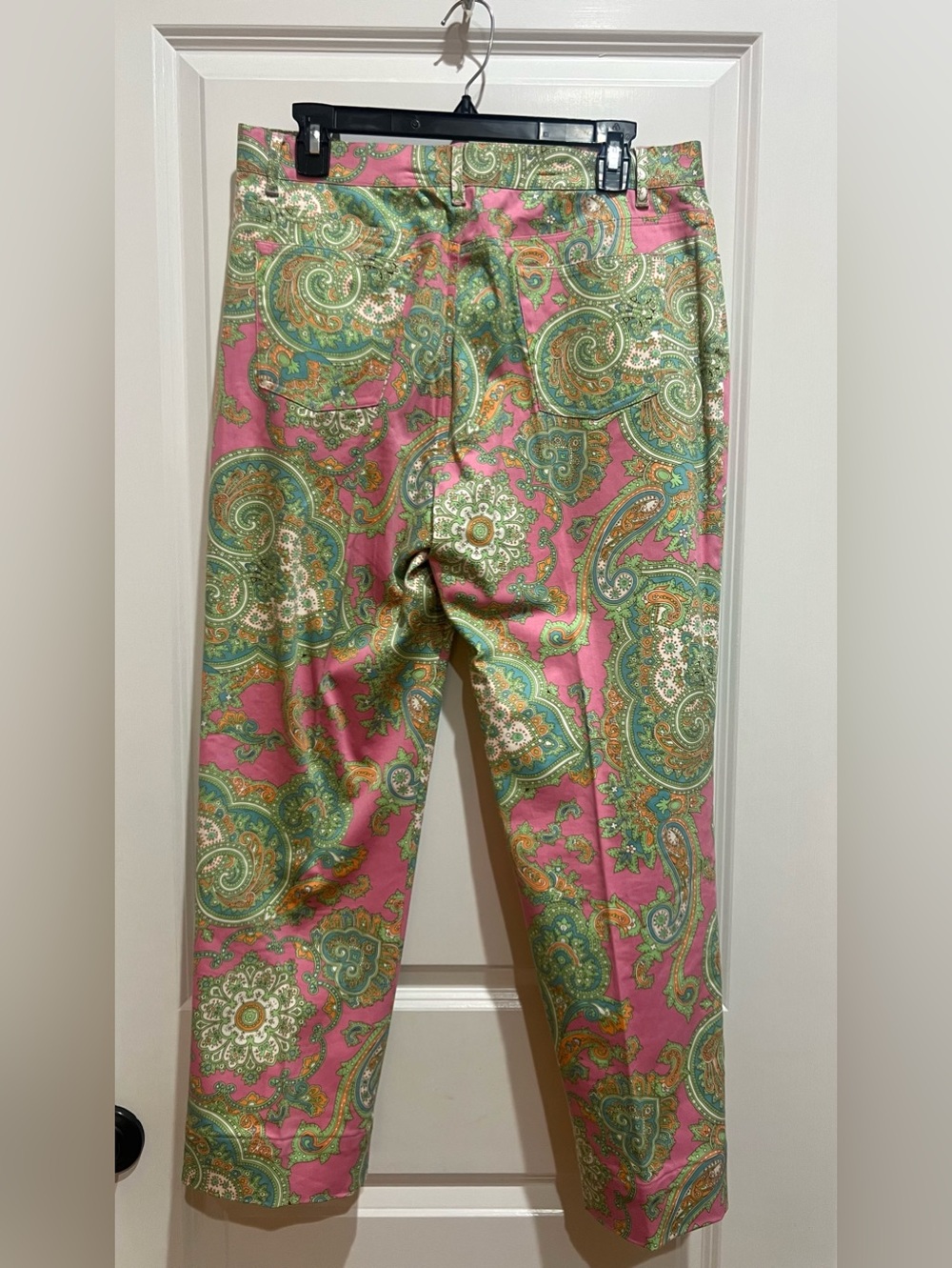 Ralph Lauren Pink Paisley Pants - Picture 2 of 3